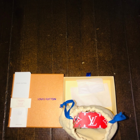 LOUIS VUITTON X SUPREME MONOGRAM WHITE & RED BELT - Picture 4 of 8